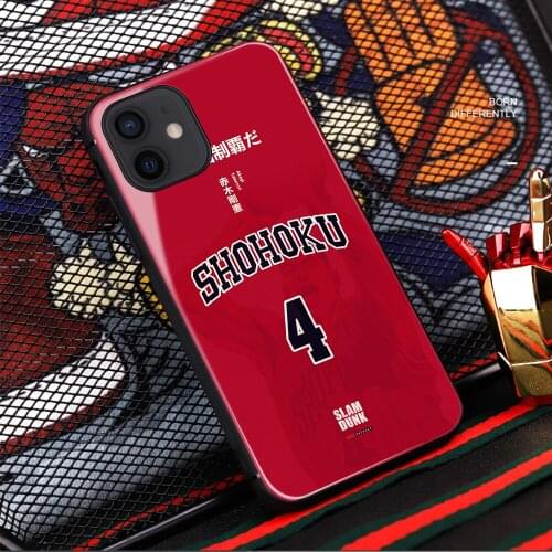 Slam dunk anime Shokoku 4 Akagi Takenori tempered glass case for iphone x xr xs max 11 12 pro max 6 6s 7 8 plus 12 mini cover