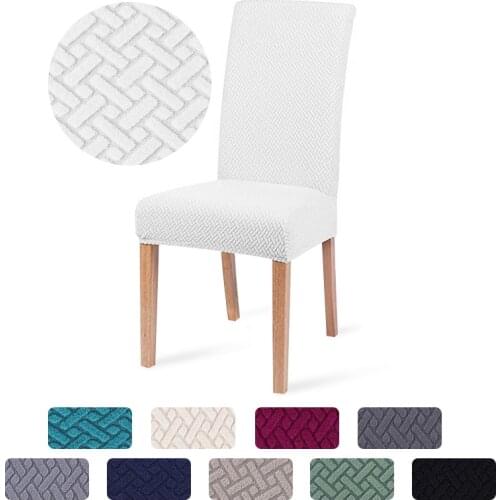 1/2/4/6 Pcs Cheap Jacquard Dining Room Chair Cover Spandex Elastic Stretch Slipcover For Chairs Kitchen Hotel Banquet