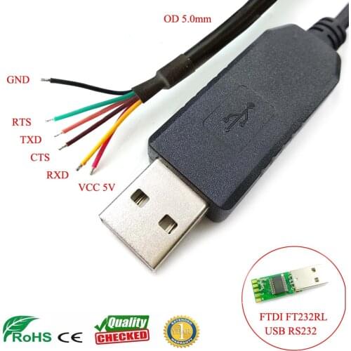 FTDI USB Serial RS232 Adapter Cable USB-RS232-WE-1800-BT