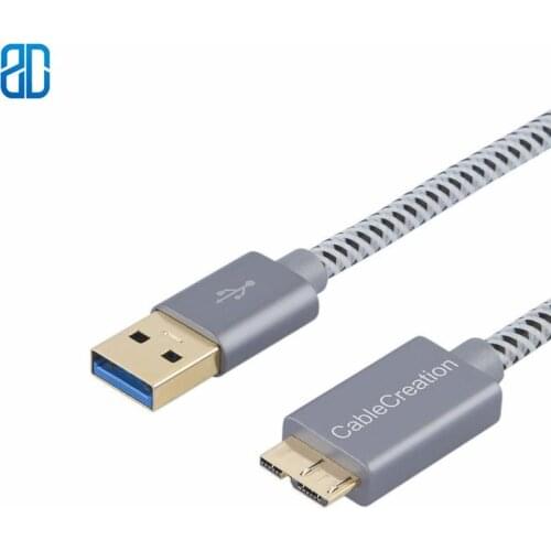 USB 3.0 Micro Cable, Short USB 3.0 A to Micro B Cord, Compatible with External Hard Drive, HD Camera, Charging Samsung Galaxy S5