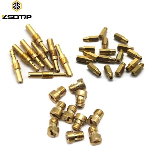 ZSDTRP Carburetor Main Jet Kit 10pcs Set Slow/Pilot Jet & 10pcs Main Jet For PWK Keihin OKO CVK PE Carburetor
