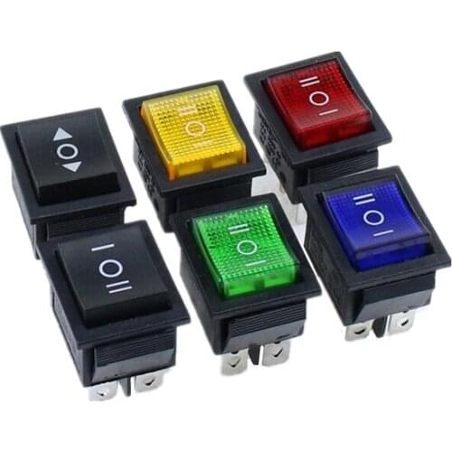 KCD4 1PCS black Rocker Switch Power Switch ON-OFF-ON 3 Position 6 Pins No lights 16A 250VAC/ 20A 125VAC