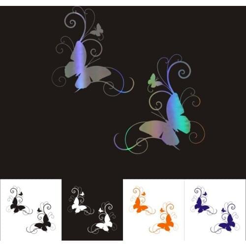 Beautiful Butterfly Car Stickers Waterproof Sunscreen Bumper Boot Decals PVC 20cm X 18.2cm