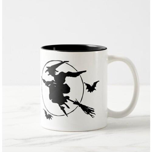 Wicked Witch Mug,Halloween Coffee Cup,Goth Spooky Mug,Funny Halloween Mug,Fall Mug,Witch Broom Mug,Standard Mugs,Handmade Gift