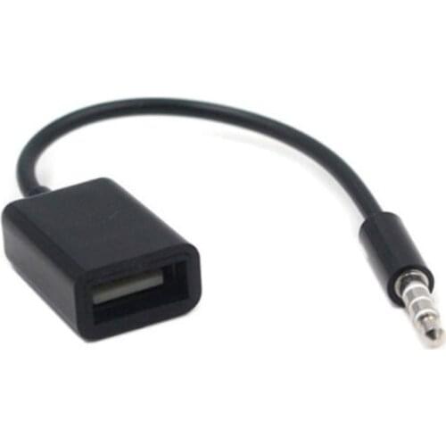 Mayitr 1pc 3.5mm MP3 Male AUX Audio Plug Jack To USB 2.0 Female Cable Pro Stereo Extender Converter Cord for Car Electronics