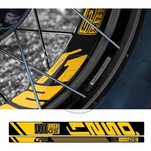 Motorcycle Front and Rear Wheel Reflective Sticker Case for BMW R1200GS R1250GS Adventure 2014-2021 40 Years GS Decal