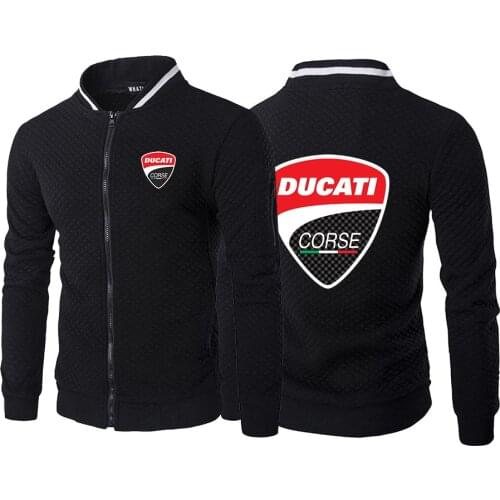 2021 Mens Ducati Logo Hoodies Sweatshirts Autumn Winter Patchwork Hoody Popular Fleece Tracksuit Male Warm Hooded Zipper