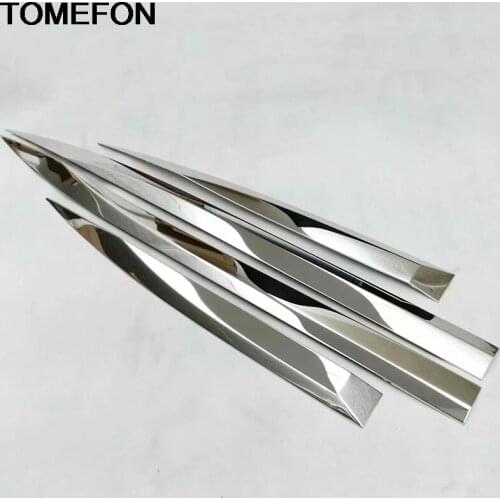TOMEFON For Peugeot 3008 GT 2017 2018 Door Body Side Line Strip Cover Trim Frame Moulding Exterior Accessories Stainless Steel