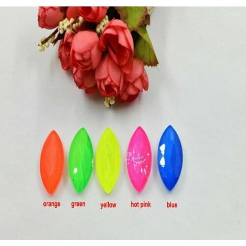 Navette Neon Glass Rhinestones Jewelry Accessories dress decoration strass applique dropshipping 17mmx32mm 9x18mm