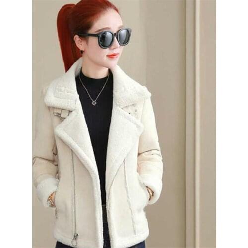 2019 new Autumn and Winter Womens Clothing Fashion Coat Women Coat Temperament Comfort Warm Suede Short Coat Female Jacket