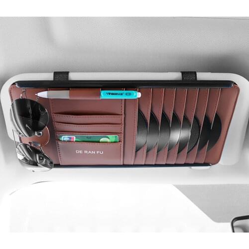 New CD Case CD Sleeve Car CD Storage Bag Multifunction Sun Visor CD Clip