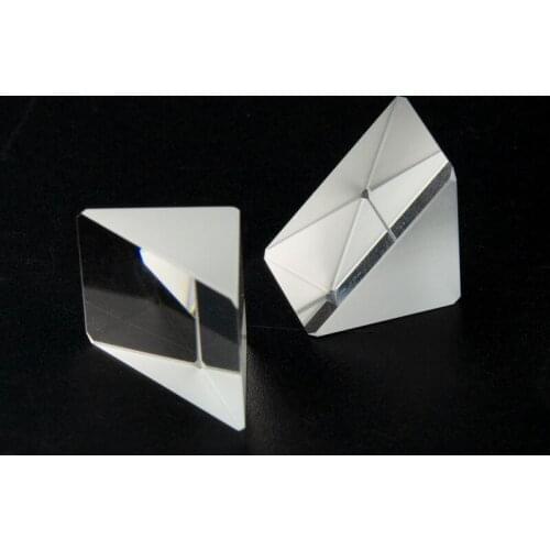 2pcs 15x15x15mm K9 Optical Glass Right Angle Prism Optical Experiment Instruments Rainbow Principle Research Prisma