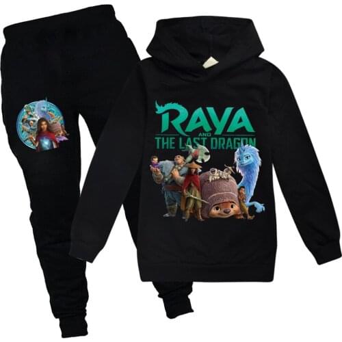 2-15Y Kids Raya and The Last Dragon Clothes Sets T-Shirts+Pants casual Long Sleeve Sweatshirt Hoodies Tops Pants for Boys Girls