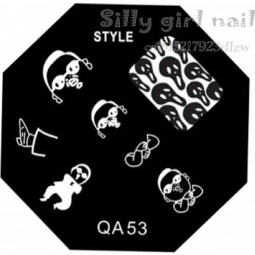 QA new series of sexy fashion nail stamp image plate template Lovely feet QA 53