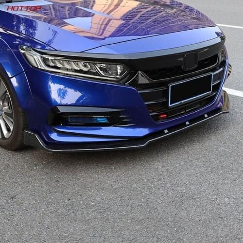 PP Carbon Fiber Texture Black Car Front Lower Bumper Lip Splitter For Honda Accord 10th 2018 2019