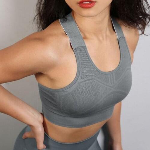 Casual Women Comfortable Racerback Yoga Sports Bras Padded High Impact For Yoga Gym Workout Fitness