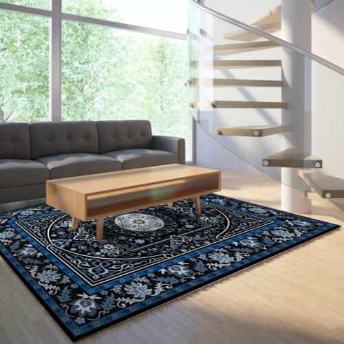 Reese Velvet Lint Free Area Rugs Carpets Living Room Bedroom Traditional Classic Cool Colors Pattern Decor Anti Slip Washable