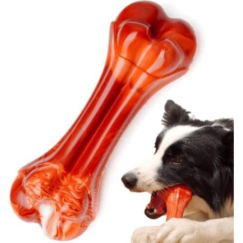 Dog Chew Toy Nylon Dog Bone Nontoxic Beef Flavor Pet Puppy Toys For Aggressive Chewers Teething Training Puppy Game Play Toy
