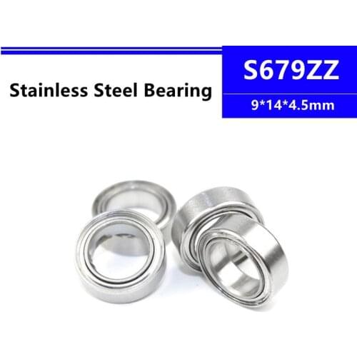 10/50/100pcs S679ZZ 9*14*4.5mm SMR149ZZ B679ZZ stainless steel deep groove ball bearing 9x14x4.5mm