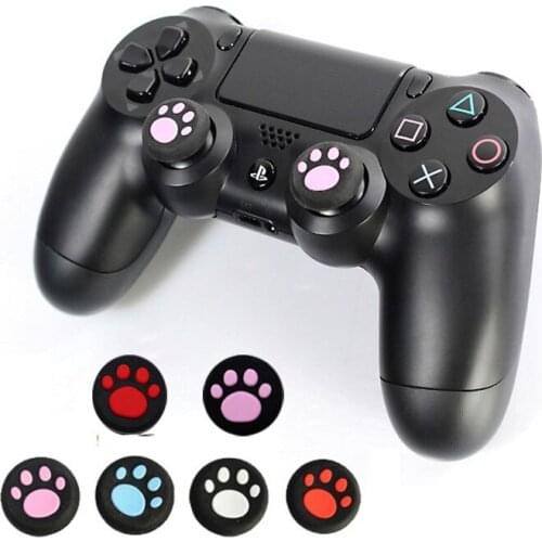 2PCS Lovely Cat Paw Thumb Stick Grip Cap Joystick Cover For PSV1000 2000 PSVita Controller Gamepad Thumbstick Case