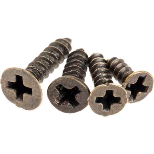 200Pcs M2x6mm/M2x8mm/M2.5x8mm/M2.5x10mm Phillips Head Self-tapping Screws Fasteners Antique Bronze Hardware Accessories