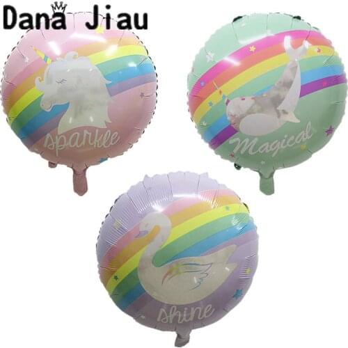 22inch Magical Swan WEDDING Decoration Ballon Golobs Luck Unicorn Happy Birthday Party Ball NEW YEAR Children Baby Toy
