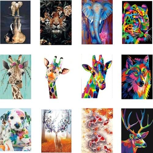 5d Diamond Painting Diy Animal Customizable Crafts Round Full Diamond Home Decoration Imitation Cross