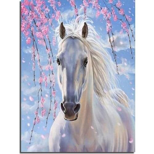 Horse 5D DIY Diamond Painting Cross Stitch Wall Sticker Diamond Embroidery Full Round Crystal Mosaic Home Decor Christmas Gift