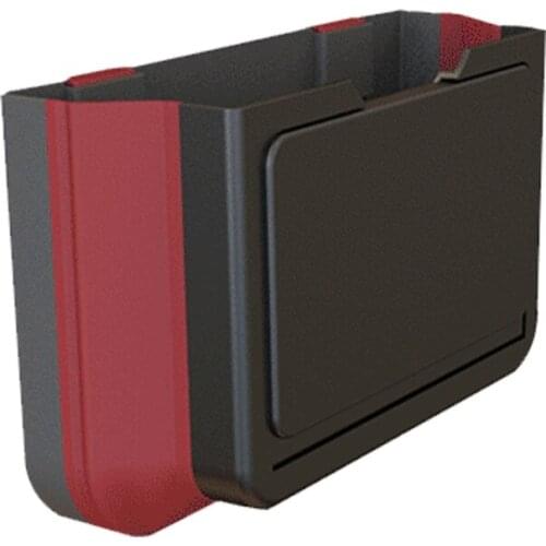 Car Hanging Trash Bin Seat Back Rubbish Case Mini Storage Box Vehicle Tool QW