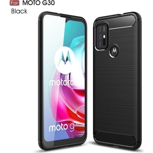 Carbon Fiber Bumper For Motorola Moto G30 Case For Motorola Moto G30 Cover Silicone Phone Protective Case For Motorola Moto G30