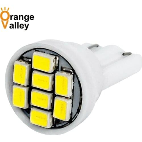 100pcs Wholesale White T10 1206 3020 8 Smd 8smd 8led 194 168 192 W5W Wedge Led Reading Lamp Interior Lights DC 12V