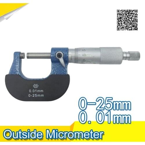 Free Shipping XIBEI 0-25mm Good Quality High Accuracy Yellow Outside Micrometer 0-25