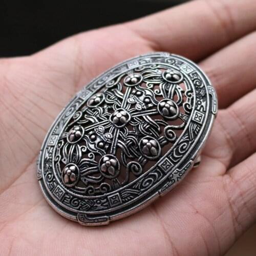 Large Nordic Vikings Amulet Sweden Talisman Nordique Medieval Brooch for Men and Women Broches C Bijoux Talisman