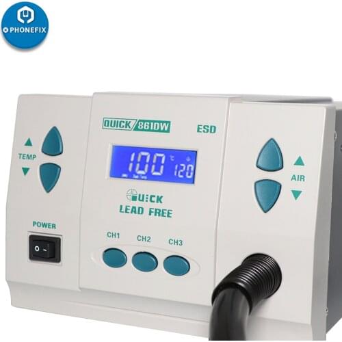 Quick 861DW 110v 220v Hot Air Rework Station Quick Spot 861DW For Mobile Phone Motherboard Soldering Repair Welding Station Tool