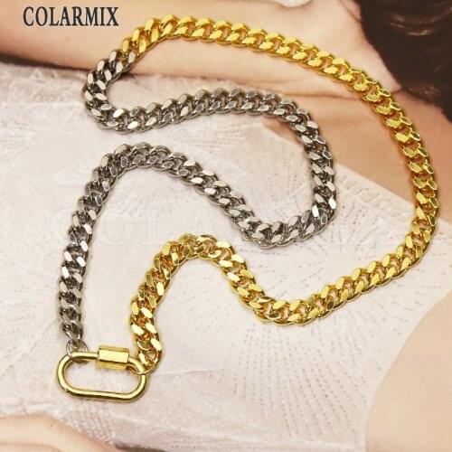 5 pieces Color matching necklace mix colors chain chain multi size necklace jewelry for women 9727