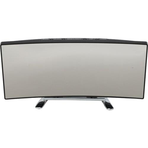 Digital Alarm Clock, 7 Inch Curved Dimmable LED Screen Digital Clock for Kids Bedroom, White Large Number Clock, Snooze Function