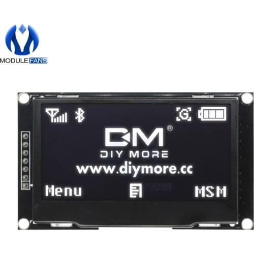 Digital LCD Screen 12864 128X64 OLED Display Module C51 Board For Arduino White SSD1309 STM32 Diy Electronic 2.42" 2.42 inch