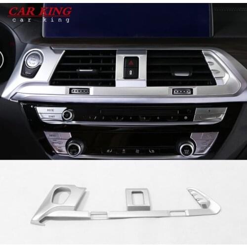 Car middle air outlet Decoration Cover Trim ABS Matte/carbon fiber car styling accessories 1pcs For BMW X3 G01 X4 G02 2018 2019