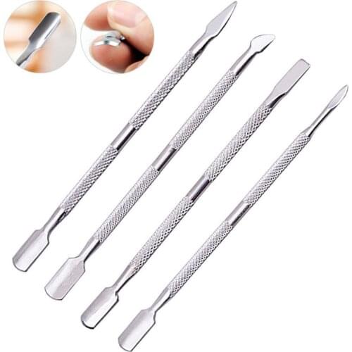 Dead Skin Remover Double Ended Nail Pusher Romover Stainless Steel Cuticle Manicure Pedicure Nail Dead Skin Remover Dropshipping