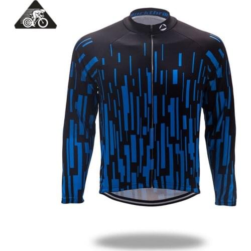 Rockthrill New Blue Quick Dry Jersey Long Sleeve Cycling Jerseys Spring/Autumn Ropa Ciclismo Bike Bicycle Clothes Tops Maillot