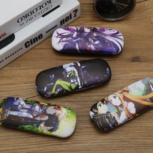 Japanese anime Sword Art Online Case Gift Leather cartoon glasses case leather Bags