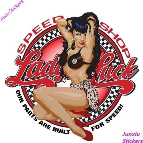 Sexy EXOTIC Stripper BOMBSHELL Colorful Car Stickers and Decals Tattooed Pinup Girl Suitable for Off Road 4x4 Moto SUV KK15*8cm