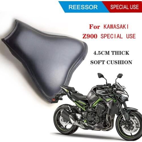 For Kawasaki Z900 Motorcycle Cushion 4.5CM Thick Soft Comfortable Sponge Cushions Breathable Mesh Long Trip Riding Seat Cover