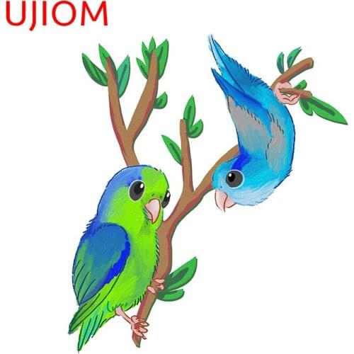 UJIOM WallStickers Pacific Parrotlets Bedroom Decoration Waterproof Sticker Door Accessories Wallpaper Room Home Decor Art Decal