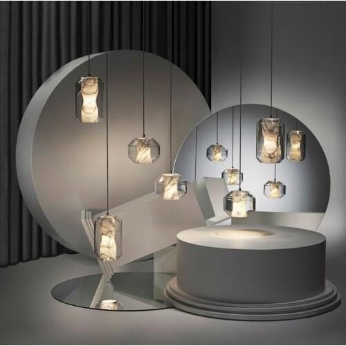 Nordic led stone industrial lamp deco maison hanging lights kitchen fixtures chandelier commercial lighting bedroom living room