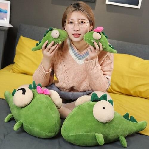 New Funny Creative Big Eyes Couple Crocodile Plush Toy Soft Cartoon Animal Alligotar Stuffed Doll Baby Accompany Toy Kids Gifts
