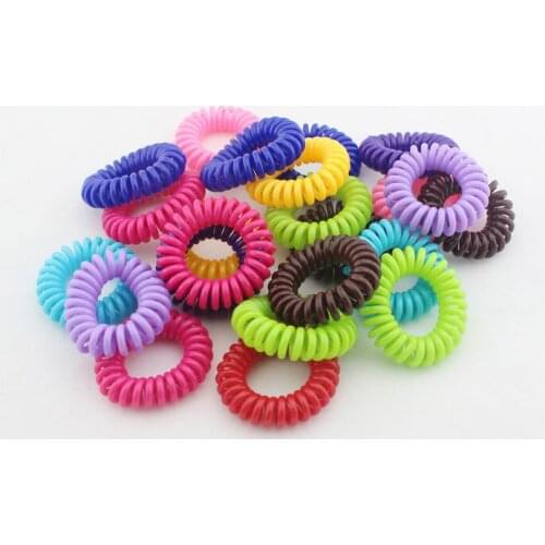 10 PCS/lot New Arrival Cute Candy Color Girls Elastic Hair Ties Ropes Bands Telephone Line Ponytail Holder for Women Hair Band