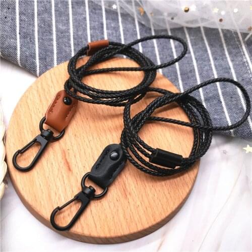 High-end Work Rope Mobile Phone Neck Lanyard Braided Straps Keychains Anti-theft Camera USB Holder Diy Hang Rope Lariat Lanyard