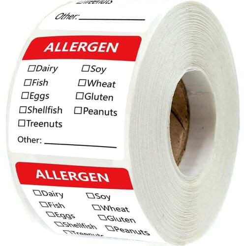 Warning Fluorescent Red Food Rotation Stickers Removable Self Adhesive Labels For Cans Glass Spice Jam Jar Storage Kitchen Home