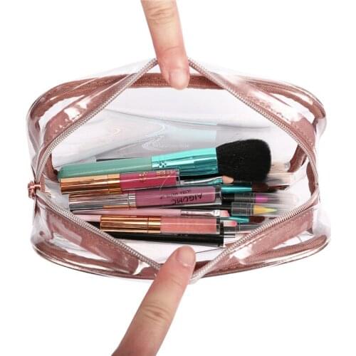 3pcs/Set Transparent Travel Storage Bag Toiletry Organize Waterproof PVC Cosmetic Bag Portable Makeup Bag Storage Makeup Case